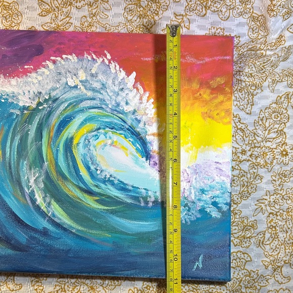 Vibrant Ocean Wave Canvas Art - Picture 4 of 5